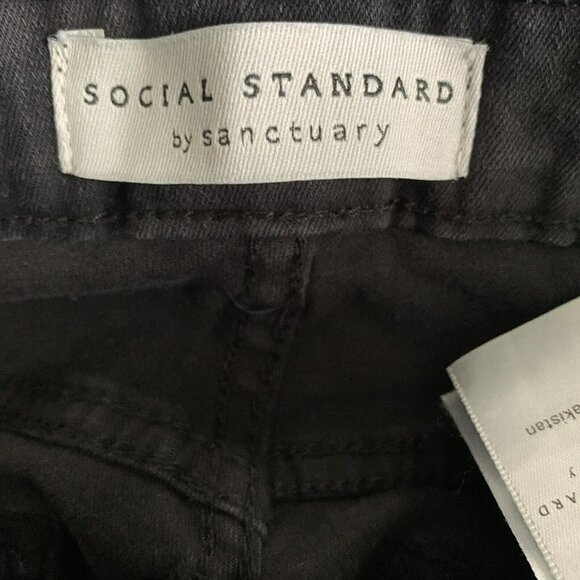 Social Standard By Sanctuary Womens Black Camouflage Ankle Skinny Jeans Size 6 - Picture 4 of 6